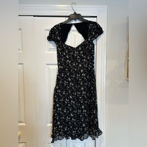 Reformation Black and White Floral Dress